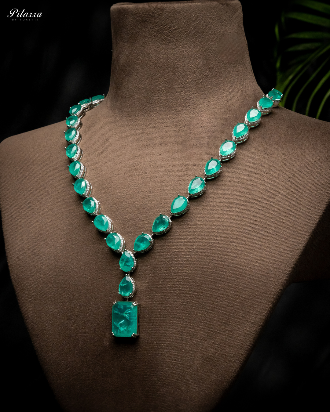 Emerald Green Zirconia Necklace Set