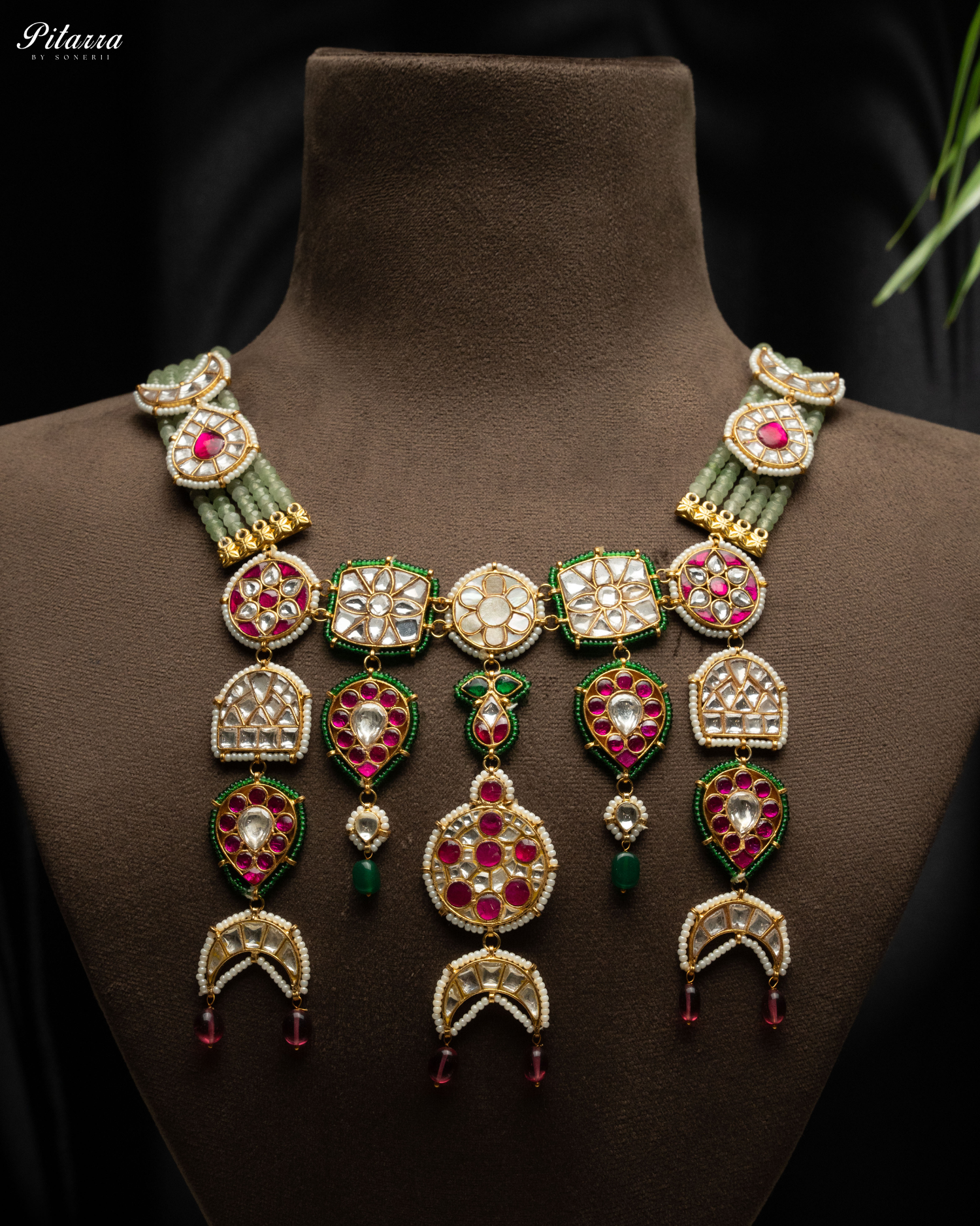 Exclusive Fine Long Polki Kundan Necklace Set