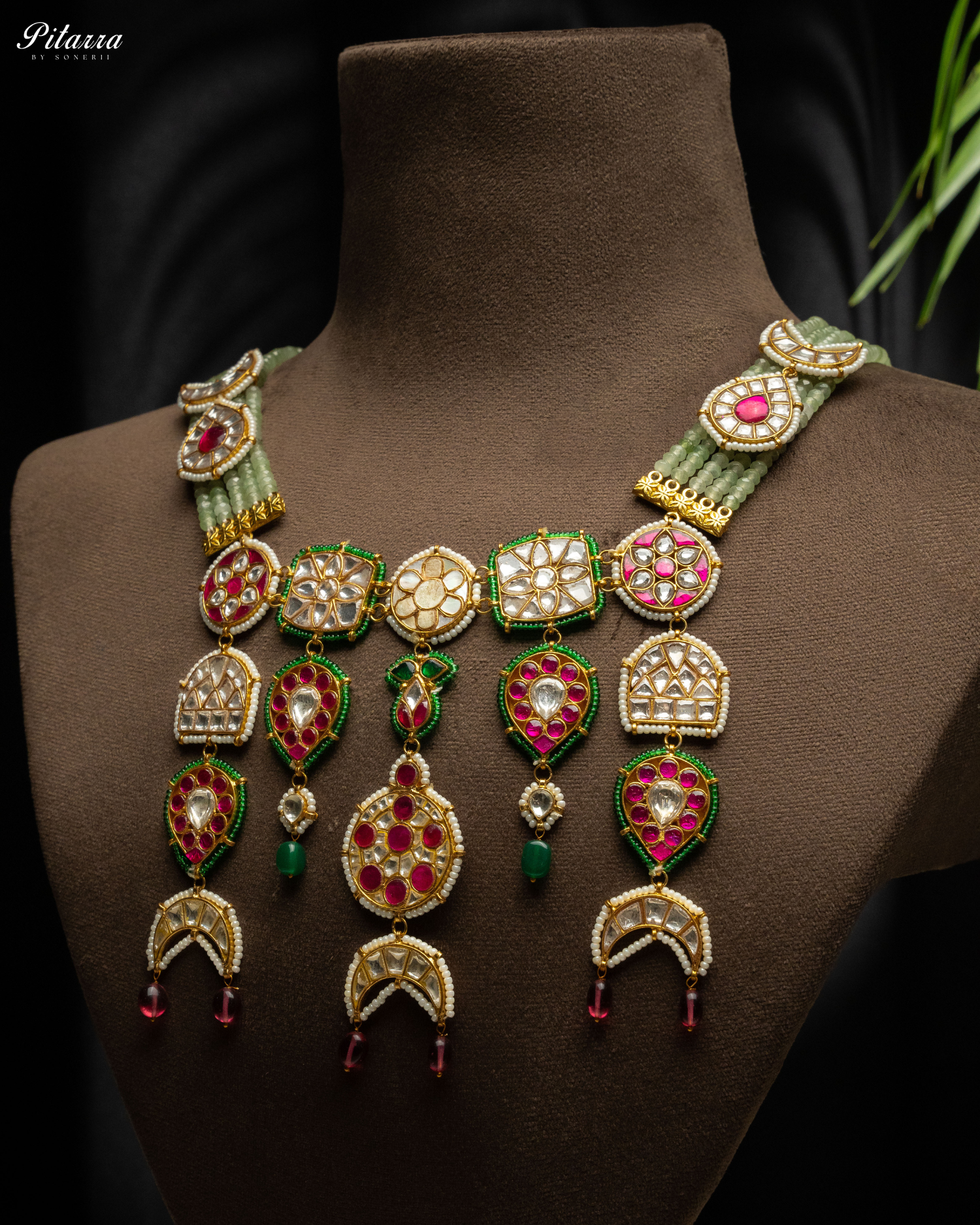 Exclusive Fine Long Polki Kundan Necklace Set