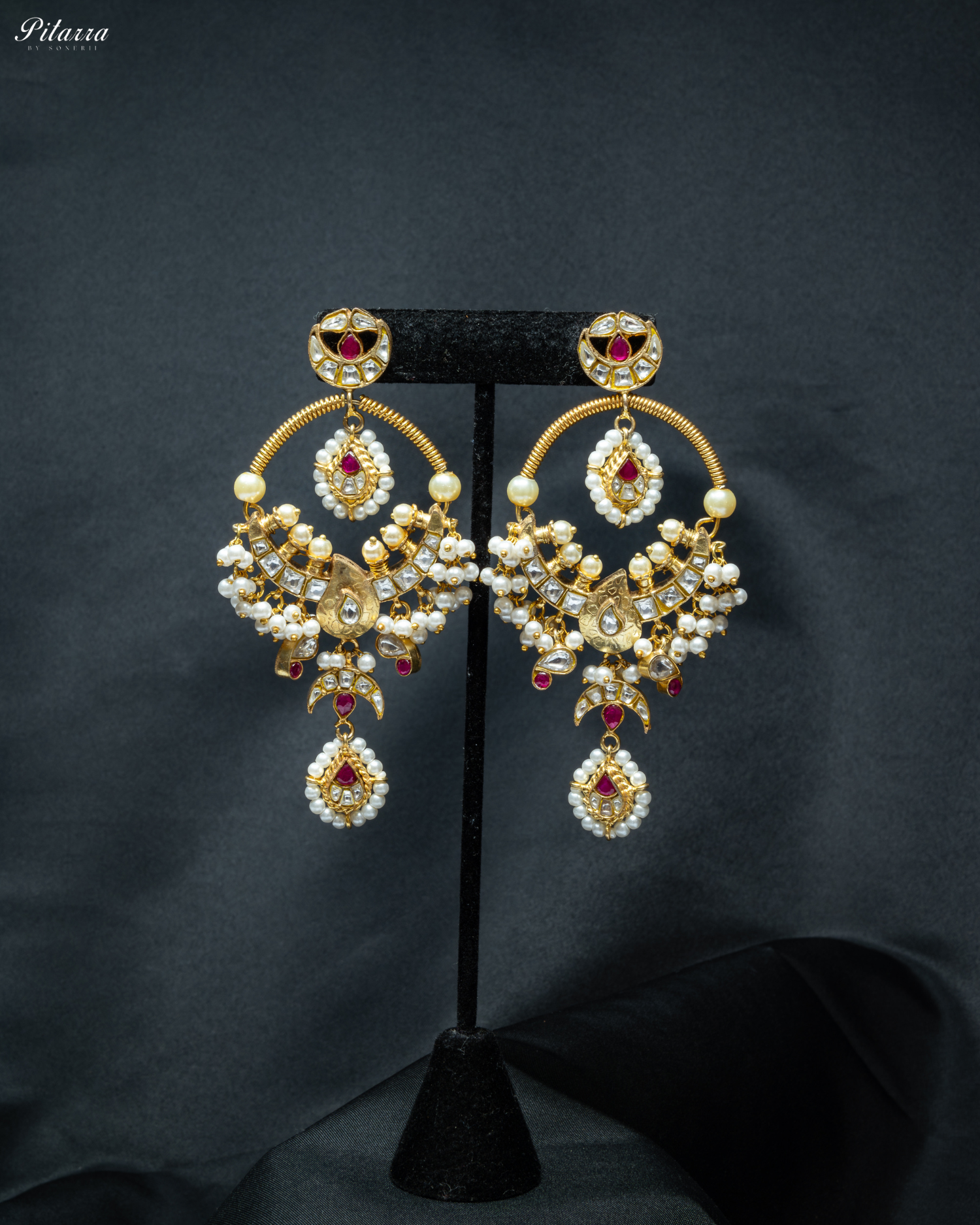 Traditional Kundan Chandbali