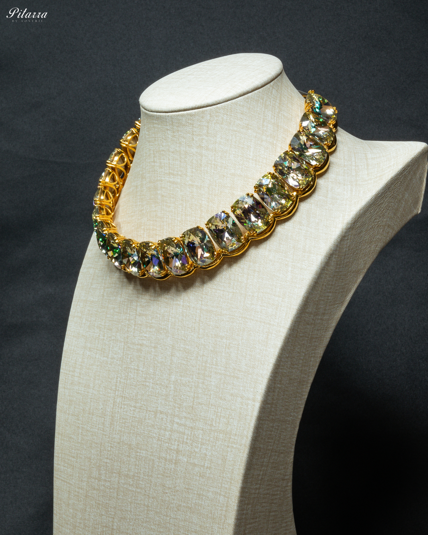 Light Yellow Swarovski Necklace Set