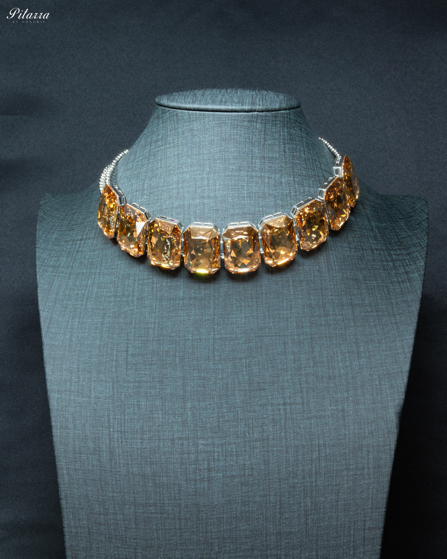 Golden Swarovski Choker Set