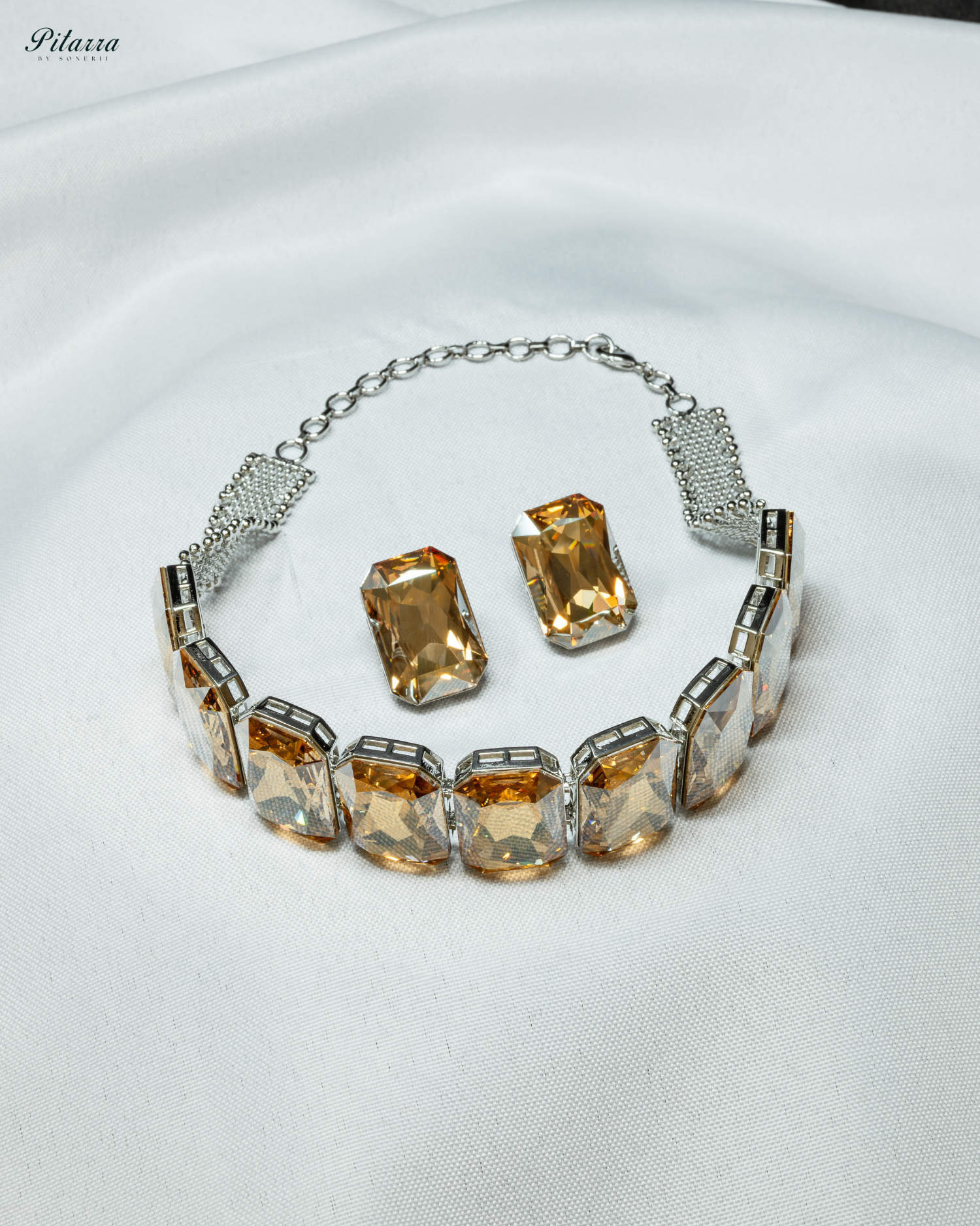 Golden Swarovski Choker Set