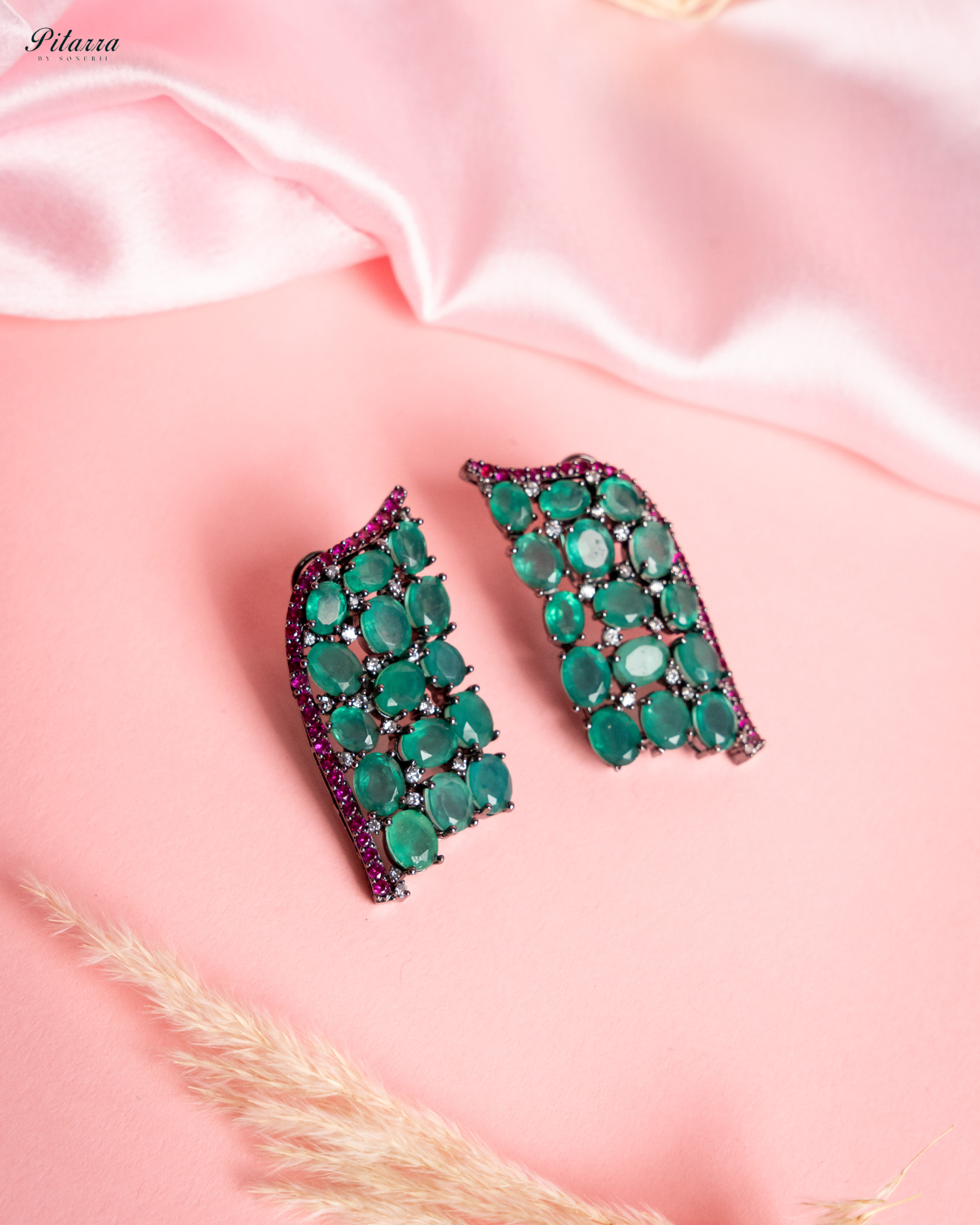 Mint Green Crystal CZ Stud Earrings