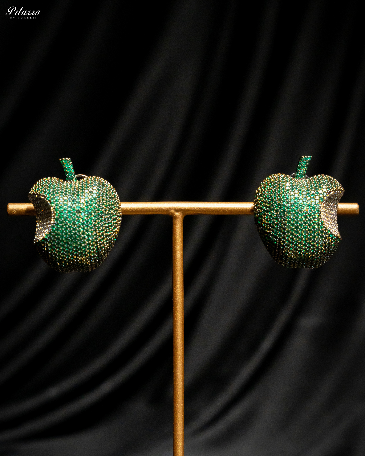 Green Victorian Polish Earrings