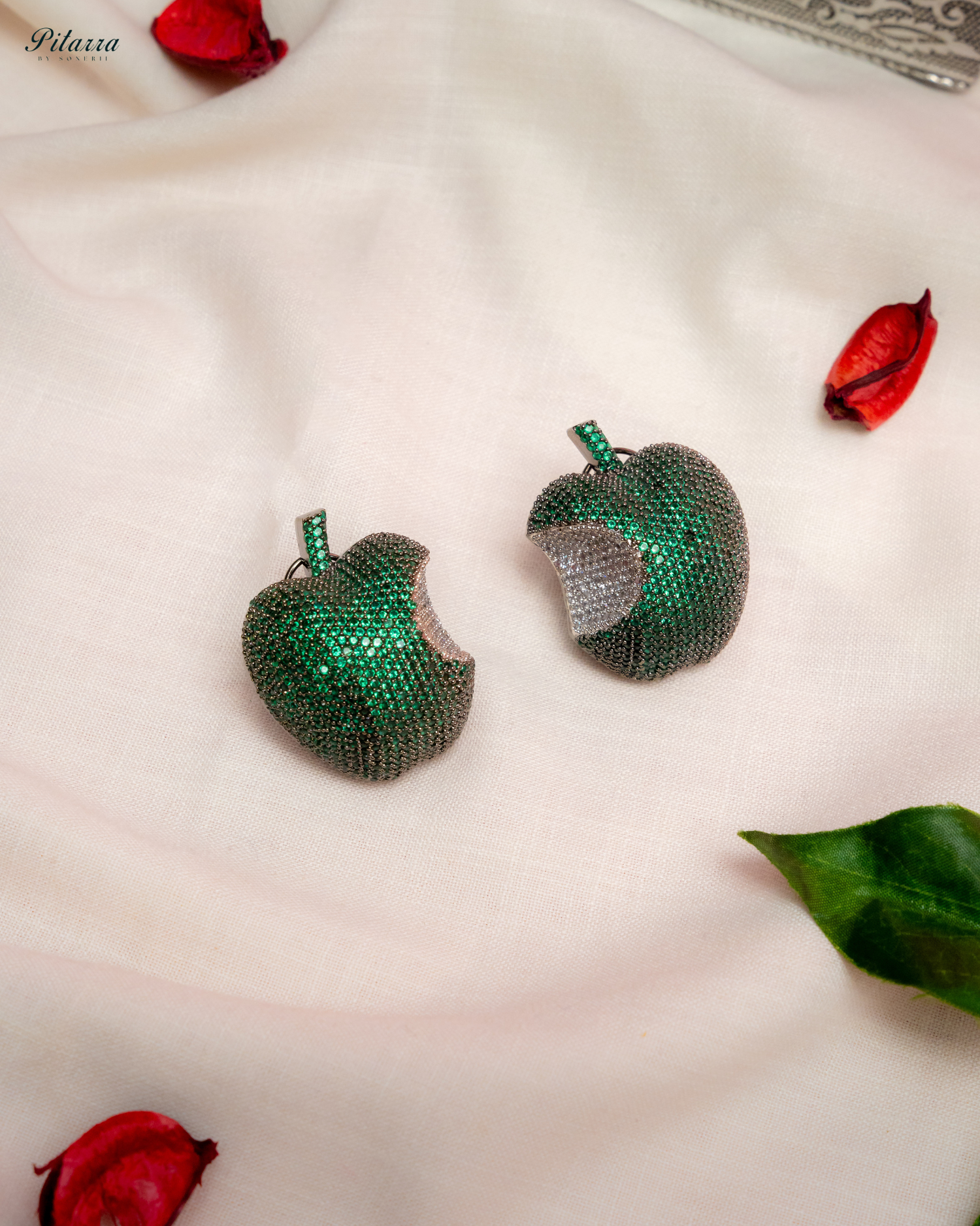 Green Victorian Polish Earrings