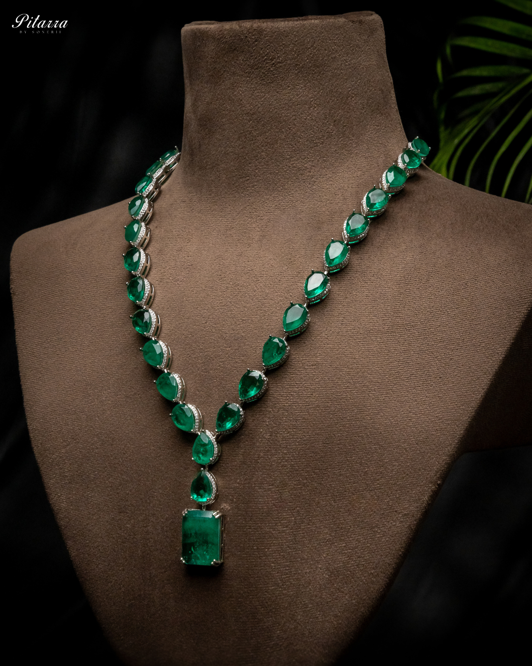 Green Zircon Doublet Necklace Set