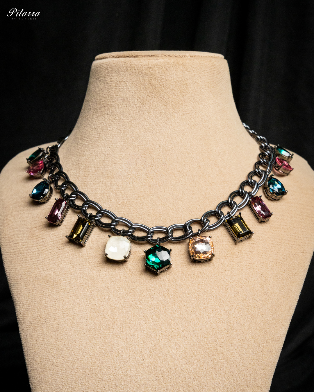 Multi Stone Doublet Necklace Set