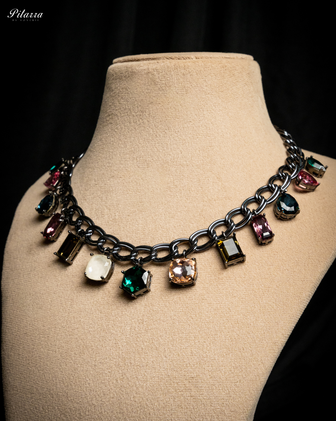 Multi Stone Doublet Necklace Set