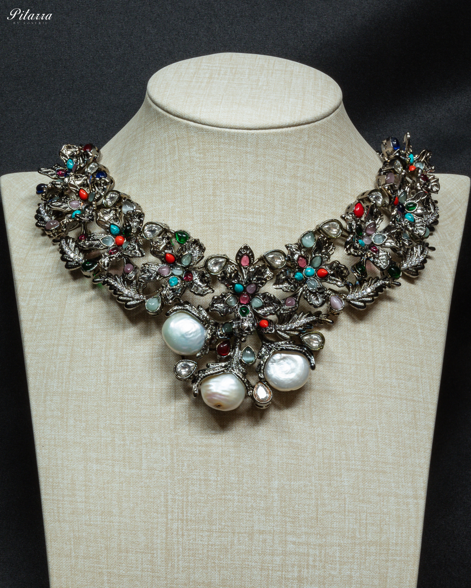 Multicolor with Baroque Pearl Necklace Set