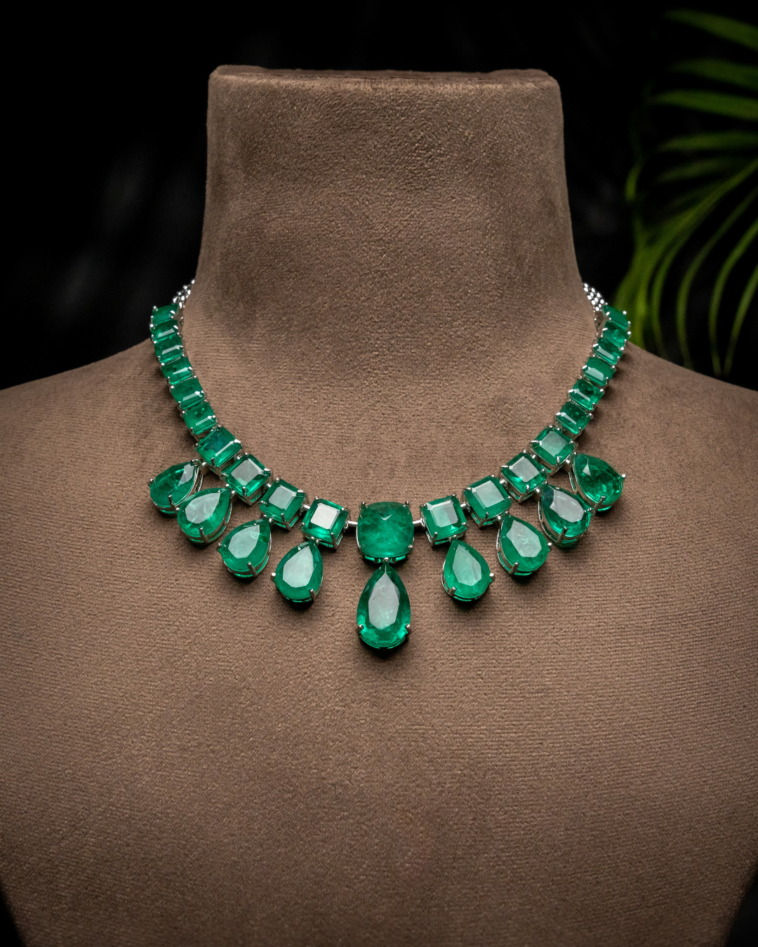 Pitarra Green Crystal Necklace Set