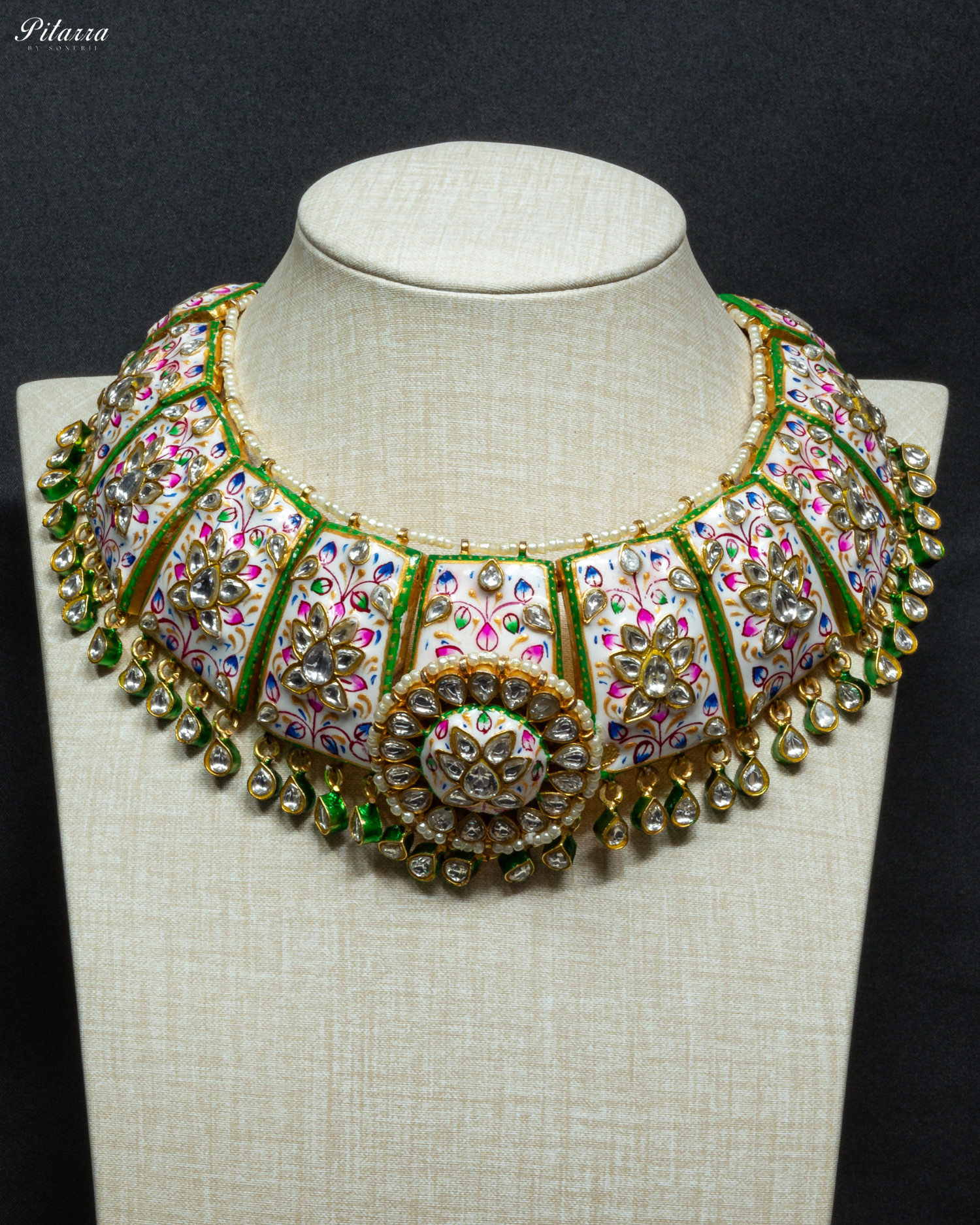 Fine Minakari Kundan Necklace Set