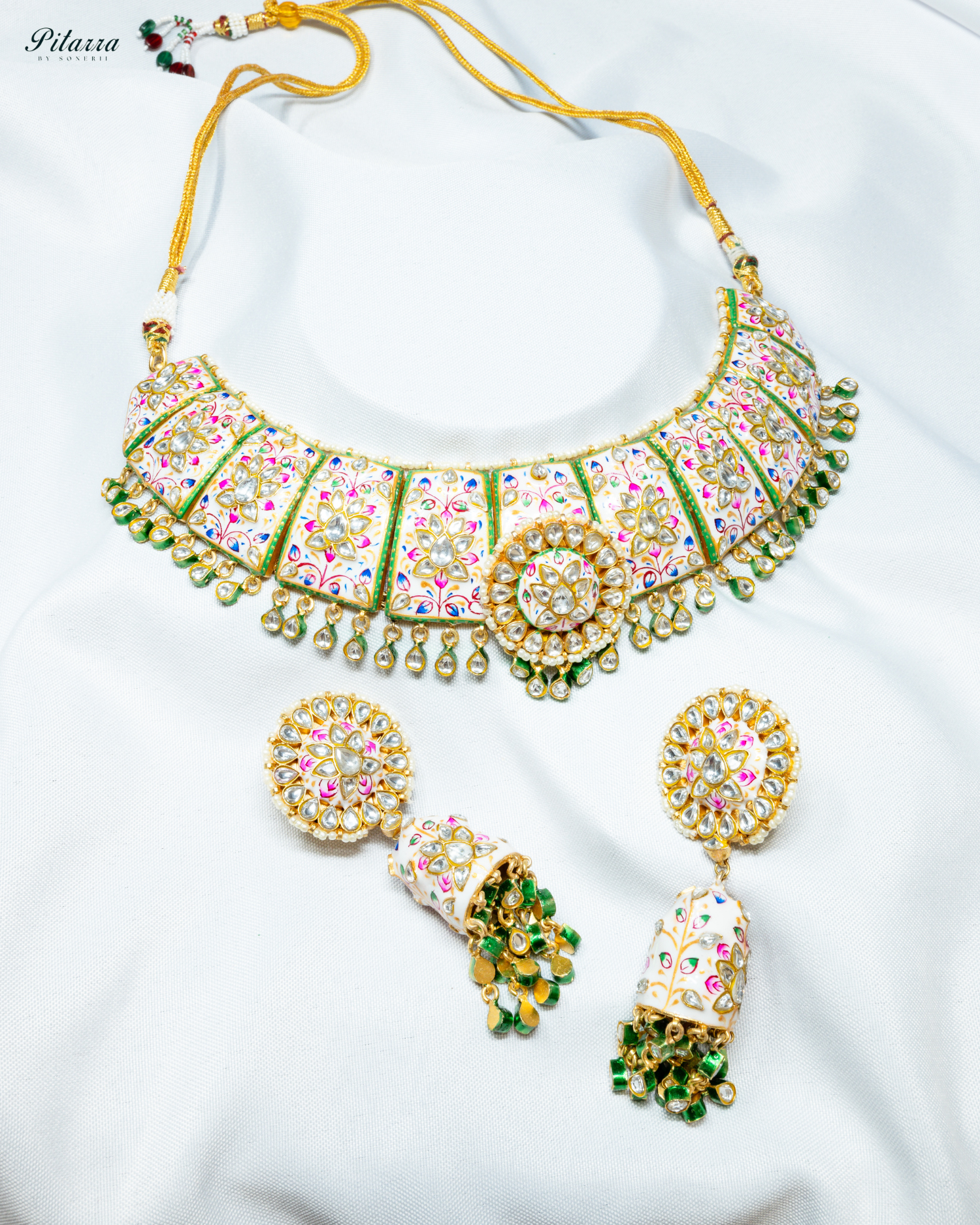 Fine Minakari Kundan Necklace Set