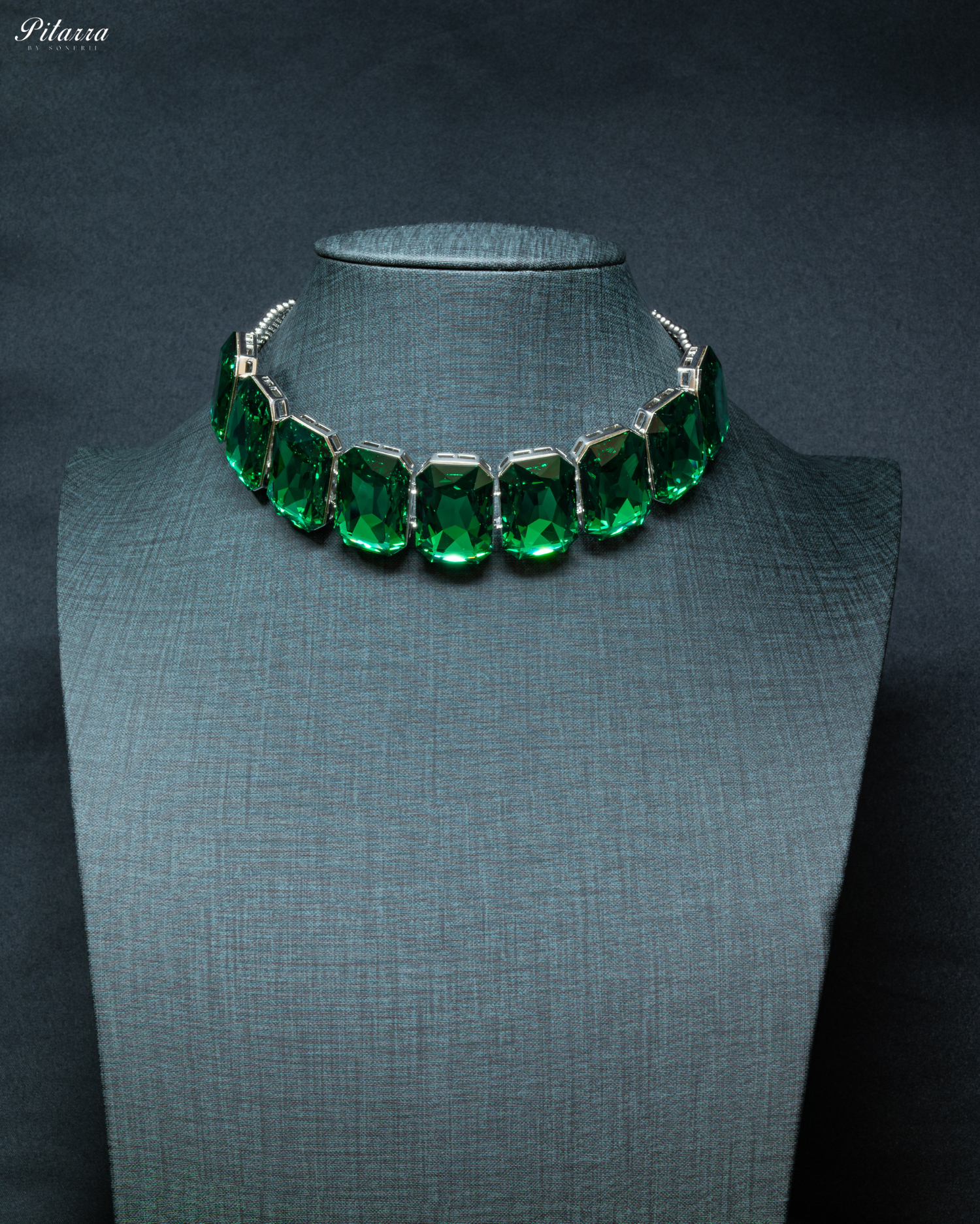 Royal Green Swarovski Choker Set