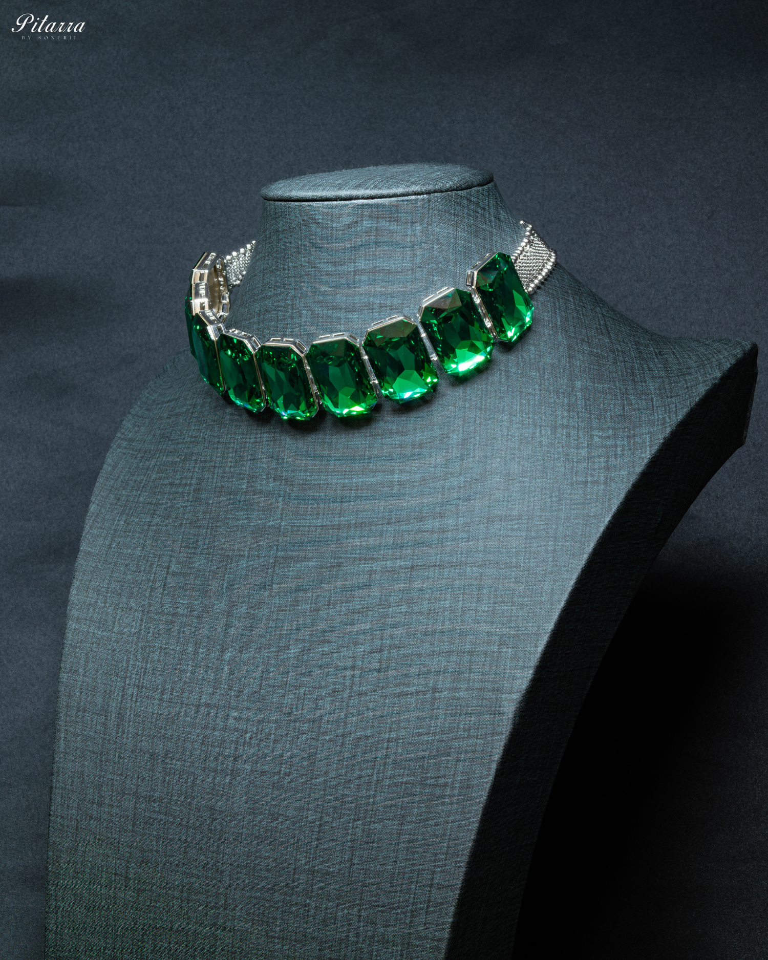 Royal Green Swarovski Choker Set