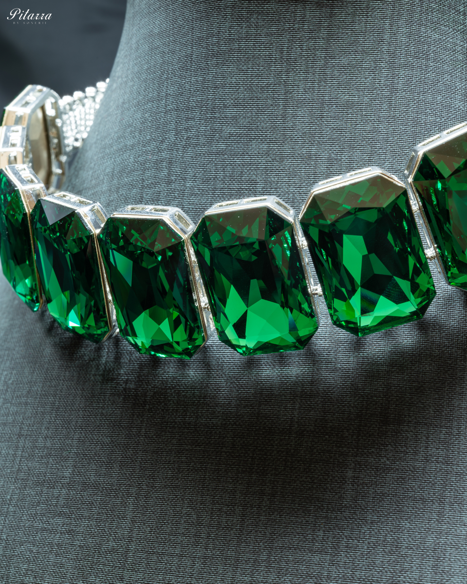 Royal Green Swarovski Choker Set