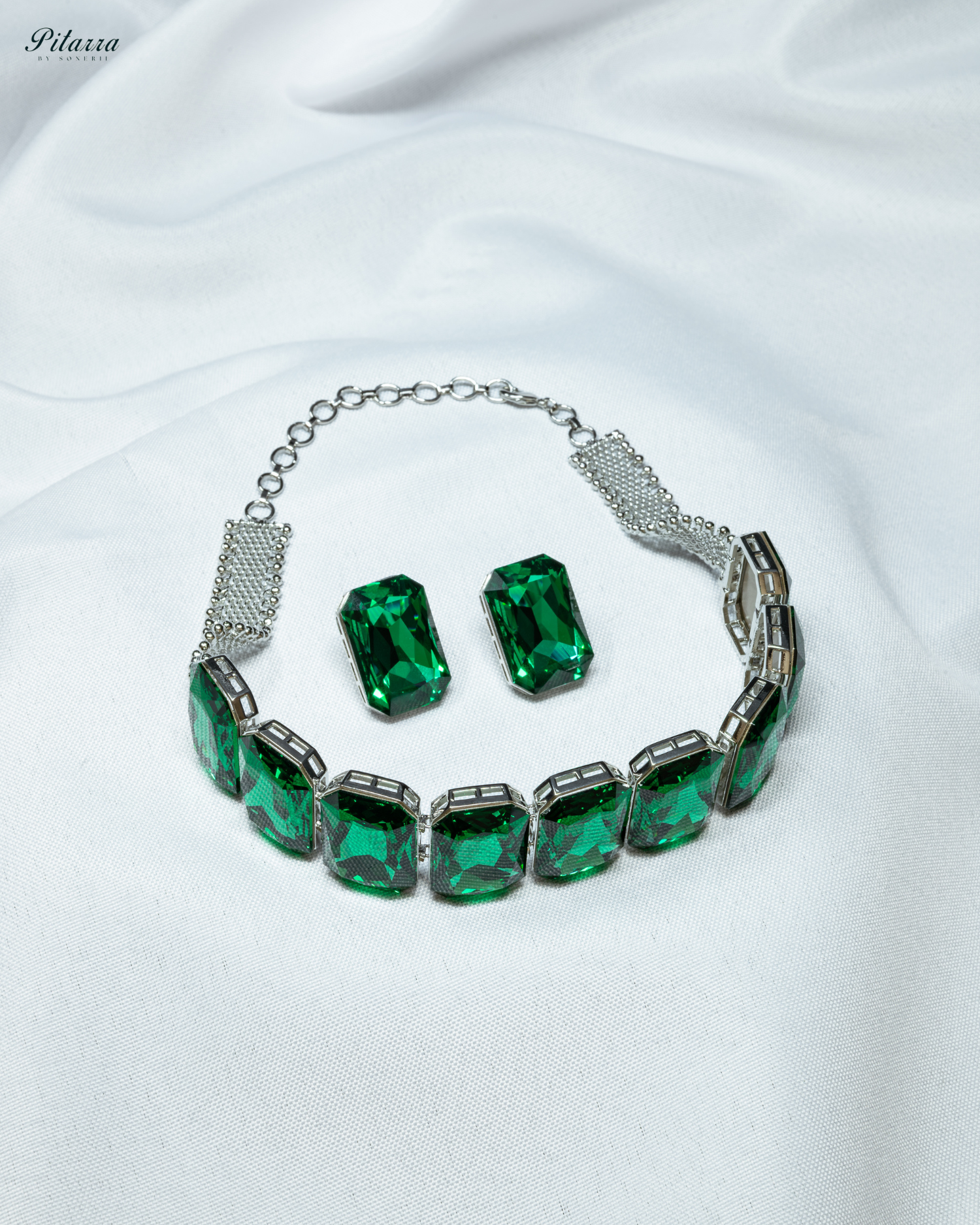 Royal Green Swarovski Choker Set