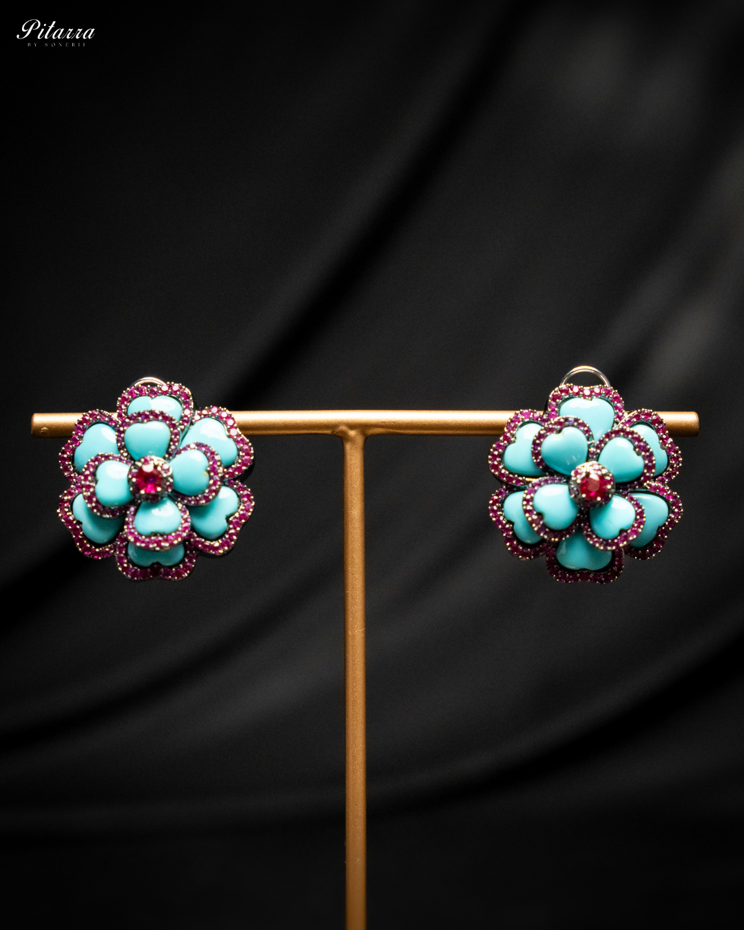 Turquoise Handcrafted Silver Earrings